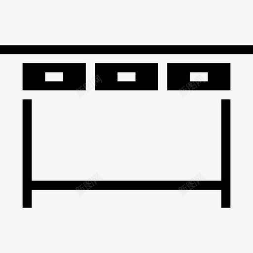 桌子家用家具10填充图标svg_新图网 https://ixintu.com 填充 家用家具10 桌子