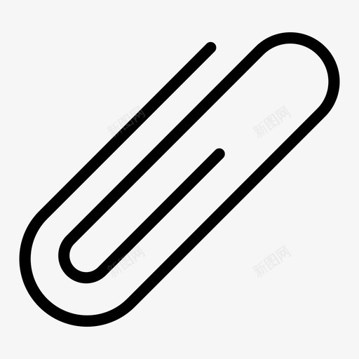 回形针办公室文具图标svg_新图网 https://ixintu.com 办公室 回形针 文具