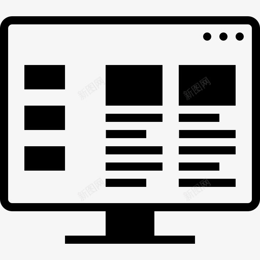浏览器cms仪表板图标svg_新图网 https://ixintu.com cms seo黑色填充1 ui 仪表板 布局 浏览器 页面