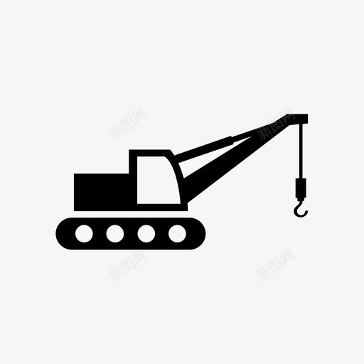 起重机建筑设备图标svg_新图网 https://ixintu.com 建筑 机械 设备 起重机 金属