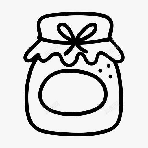 果酱早餐食物图标svg_新图网 https://ixintu.com 厨房 手绘 早餐 果酱 甜点 面包房 食物 餐厅