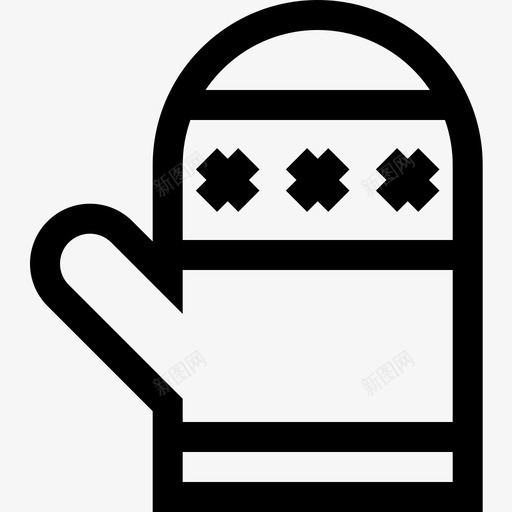 连指手套冬衣和附件3直纹图标svg_新图网 https://ixintu.com 冬衣和附件3 直纹 连指手套