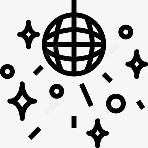 迪斯科舞会派对59直系图标svg_新图网 https://ixintu.com 派对 直系 舞会 迪斯科