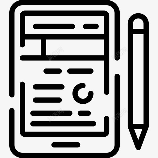 图形板在线教育10线性图标svg_新图网 https://ixintu.com 图形板 在线教育10 线性