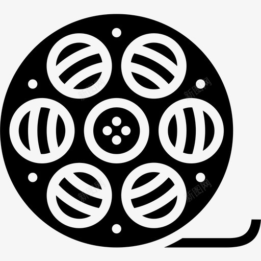 胶片卷盘视频制作9填充图标svg_新图网 https://ixintu.com 填充 胶片卷盘 视频制作9