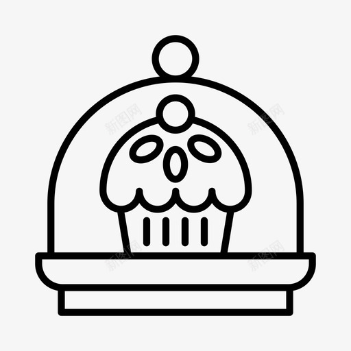 糕点食物高茶图标svg_新图网 https://ixintu.com 松饼 糕点 食物 高茶