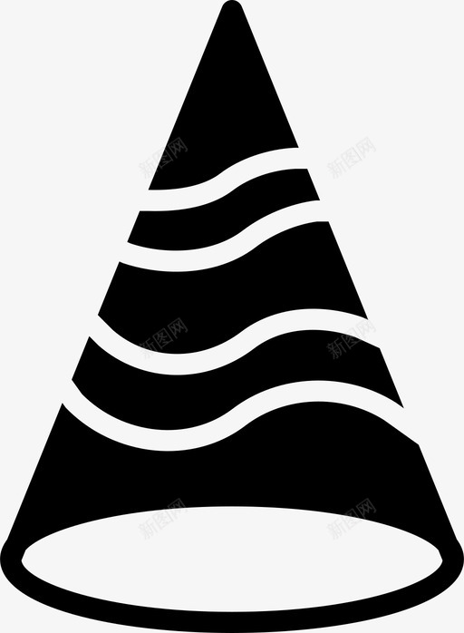 派对礼帽生日庆祝图标svg_新图网 https://ixintu.com 史密 实心 庆祝 派对 生日 礼帽