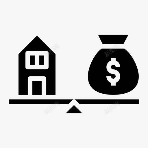 房屋市值比较投资图标svg_新图网 https://ixintu.com 房屋市值 投资 投资稳健 比较