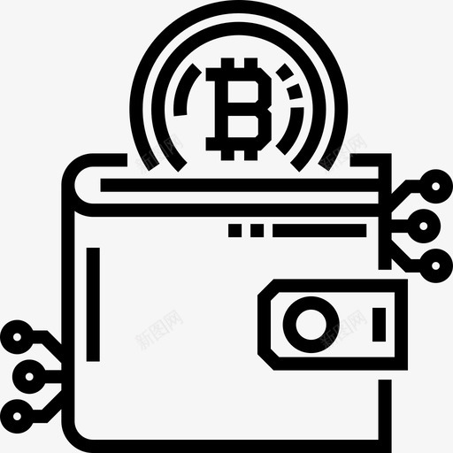 钱包区块链22线性图标svg_新图网 https://ixintu.com 区块链22 线性 钱包