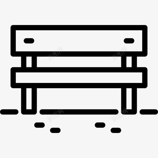 长凳园艺工具2直线型图标svg_新图网 https://ixintu.com 园艺工具2 直线型 长凳