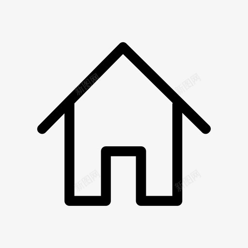 家楼房子图标svg_新图网 https://ixintu.com 四舍五入 四角 房子