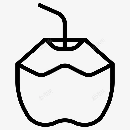 coconutfoodfruits图标svg_新图网 https://ixintu.com coconut food fruits fruitsandvegetables healthy