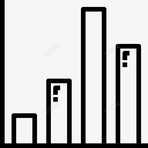 柱状图图表数学图标svg_新图网 https://ixintu.com 图表 数学 柱状图 统计