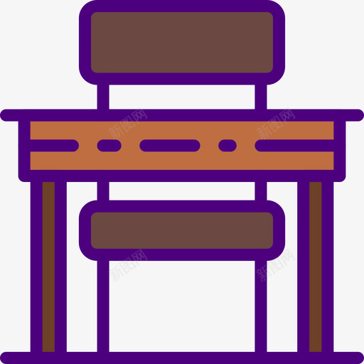 书桌教育137线性颜色图标svg_新图网 https://ixintu.com 书桌 教育137 线性颜色