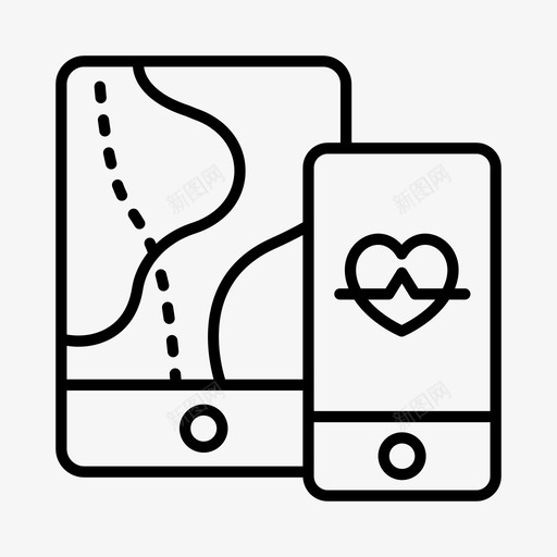 健身跟踪器运动健康图标svg_新图网 https://ixintu.com 健康 健身 跟踪 运动 铁人三项 马拉松