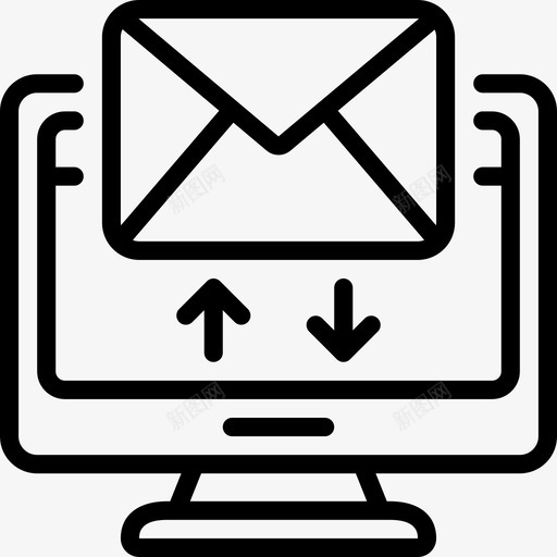 电子邮件项目管理10直线图标svg_新图网 https://ixintu.com 电子邮件 直线 项目管理10