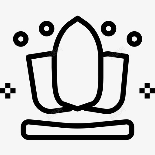 莲花spa17直线型图标svg_新图网 https://ixintu.com spa 直线 线型 莲花