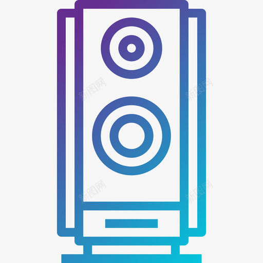 61号派对扬声器渐变图标svg_新图网 https://ixintu.com 61号 扬声器 派对 渐变
