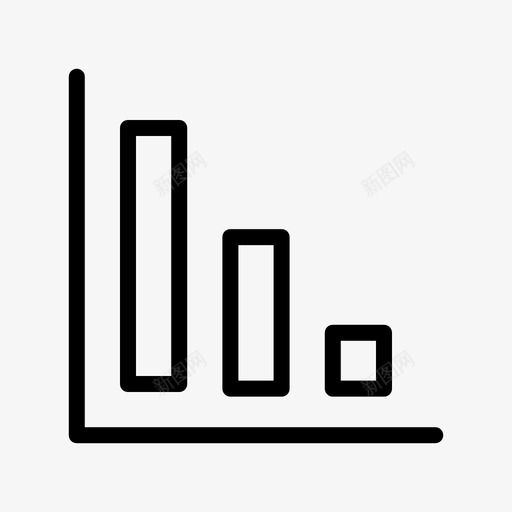 下降图减少亏损图标svg_新图网 https://ixintu.com 下降 亏损 减少 办公室 大纲 演示 示图