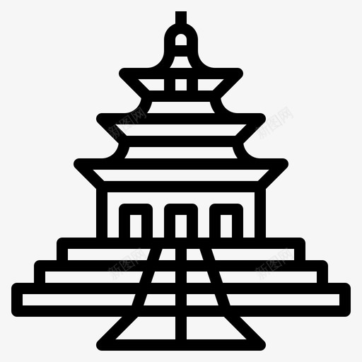 天坛中国宗教图标svg_新图网 https://ixintu.com 中国 天坛 宗教 旅游