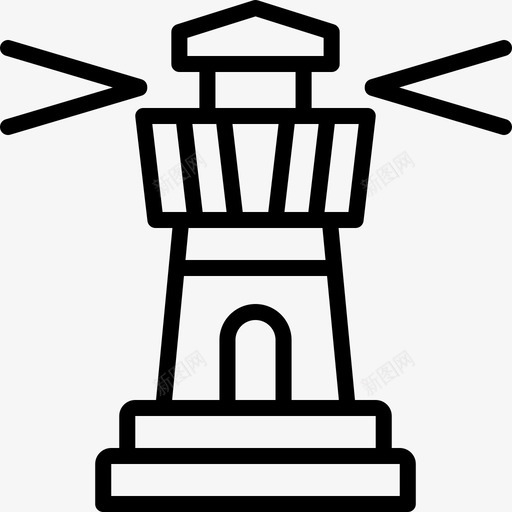 灯塔建筑海岸线图标svg_新图网 https://ixintu.com 塔 建筑 方向 海岸线 灯塔