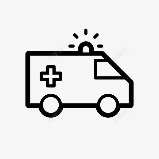 救护车急救车医院图标svg_新图网 https://ixintu.com 医疗 医院 急救车 救护车