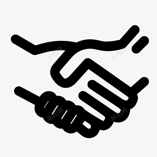 握手交易朋友图标svg_新图网 https://ixintu.com 交易 友谊 合作伙伴 握手 朋友 混合1大胆