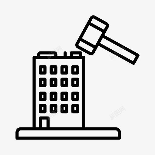 房屋拍卖公寓拍卖竞价图标svg_新图网 https://ixintu.com 公寓 房产 房地产 房屋 报价 拍卖 竞价