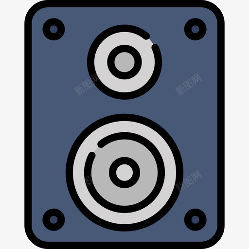 低音扬声器音乐商店7线性颜色图标svg_新图网 https://ixintu.com 低音扬声器 线性颜色 音乐商店7
