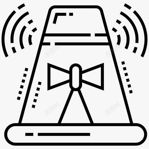警笛警铃危险信号图标svg_新图网 https://ixintu.com 危险信号 喇叭 救援应急线图标包 灯 警笛 警铃