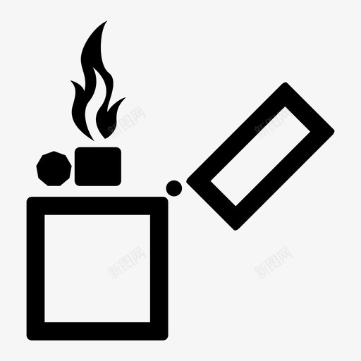 打火机烧火图标svg_新图网 https://ixintu.com 打火机 火 烧 齐波