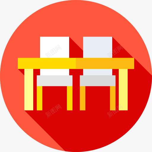 桌子室内5扁平图标svg_新图网 https://ixintu.com 室内设计5 扁平 桌子