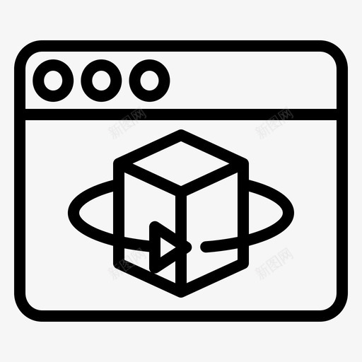 网络3d虚拟现实图标svg_新图网 https://ixintu.com 3d 网站 网络 虚拟现实