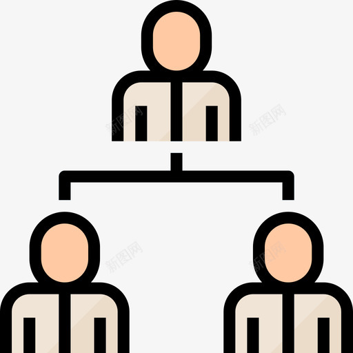 层次结构管理16线性颜色图标svg_新图网 https://ixintu.com 层次结构 管理16 线性颜色