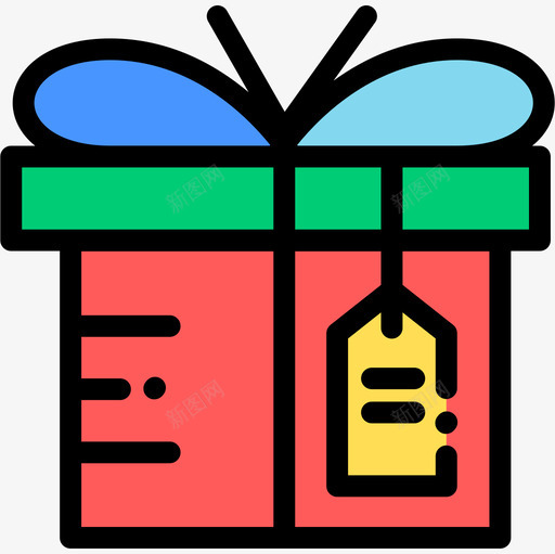 礼品盒节假日38线性颜色图标svg_新图网 https://ixintu.com 礼品盒 线性颜色 节假日38