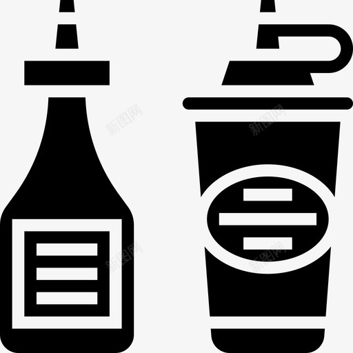 酱汁街头食品和食品卡车司机4字形图标svg_新图网 https://ixintu.com 卡车 司机 字形 街头 酱汁 食品