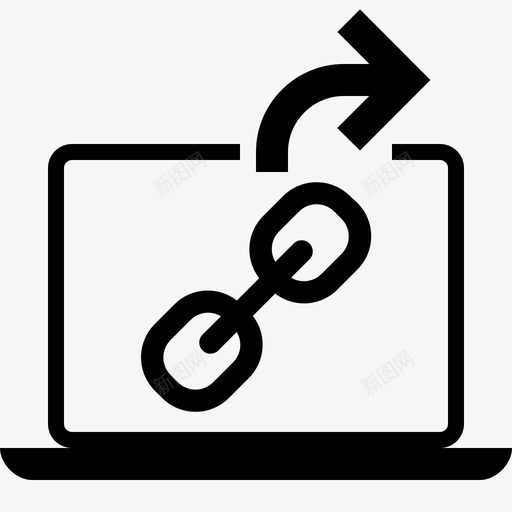 外部链接箭头计算机图标svg_新图网 https://ixintu.com 优化 填充 外部 搜索引擎 电脑 笔记本 箭头 网址 计算机 链接