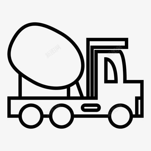 搅拌车建筑水泥图标svg_新图网 https://ixintu.com 建筑 搅拌车 水泥 运输