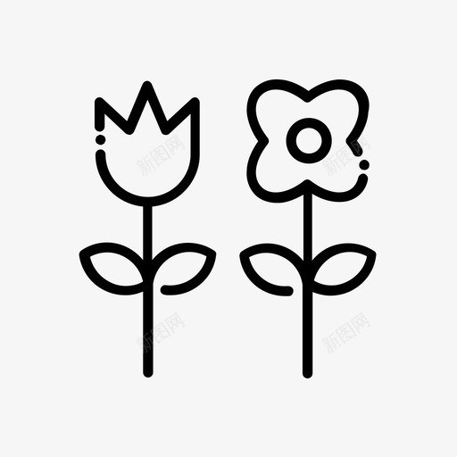 花卉生态环境图标svg_新图网 https://ixintu.com 环境 生态 绿色 自然 花卉