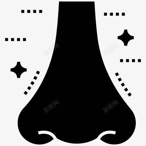 鼻子呼吸鼻科学图标svg_新图网 https://ixintu.com 医用大麻字形图标 呼吸 嗅觉 嗅觉器官 器官 细胞 鼻子 鼻科学