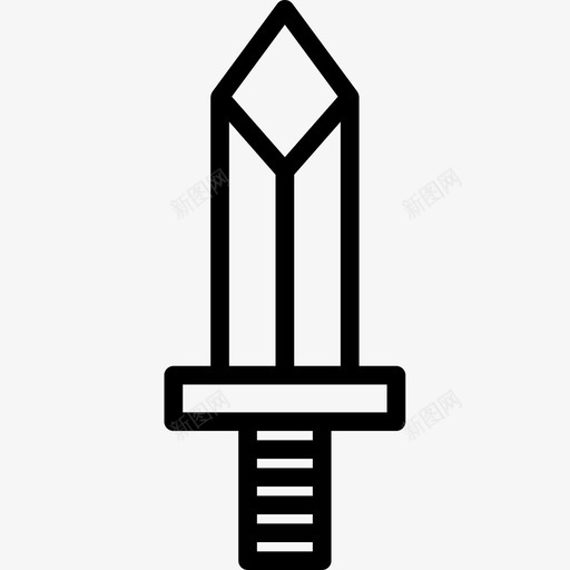 剑玩具7直线型图标svg_新图网 https://ixintu.com 剑 玩具7 直线型