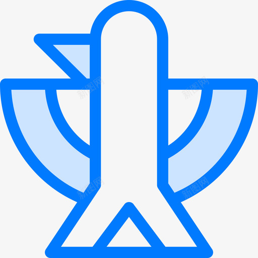 鹰独立日蓝色图标svg_新图网 https://ixintu.com 独立日 蓝色 鹰