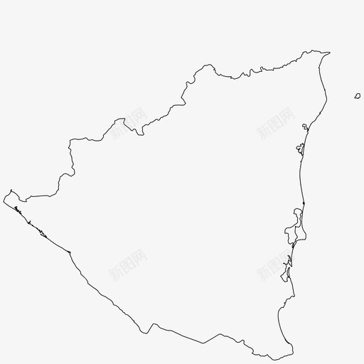 尼加拉瓜边界国家图标svg_新图网 https://ixintu.com 世界 世界国家 国家 尼加拉瓜 轮廓 边界