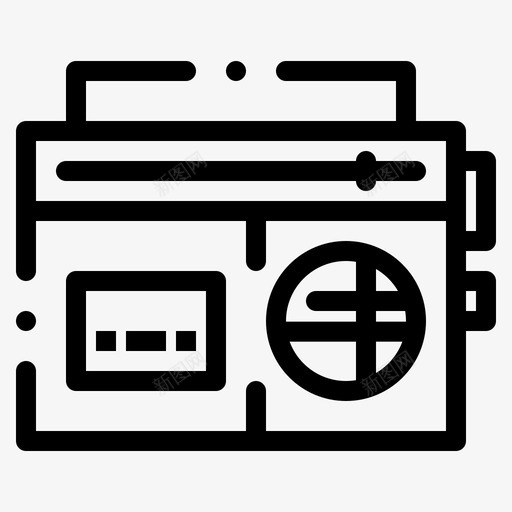 磁带媒体收音机图标svg_新图网 https://ixintu.com collection feb v3 web 媒体 收音机 界面 磁带 立体声