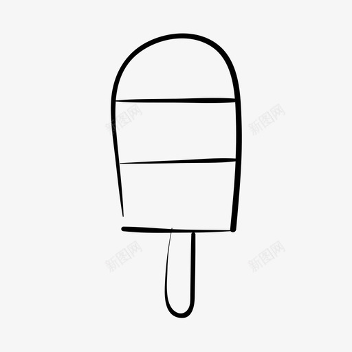 冰淇淋手绘垃圾食品图标svg_新图网 https://ixintu.com 冰棍 冰淇淋 冰激凌 垃圾食品 夏日 手绘 海滩