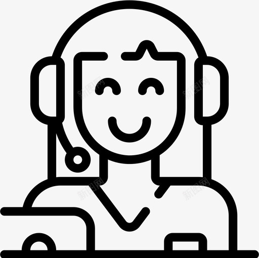 呼叫中心购物和商店7线性图标svg_新图网 https://ixintu.com 呼叫中心 线性 购物和商店7