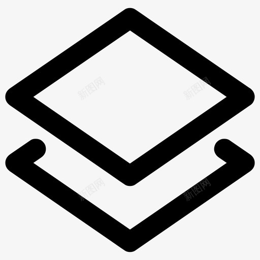 图层排列图标svg_新图网 https://ixintu.com 图层 堆栈 所有尺寸的基本图标 排列 设计 页面