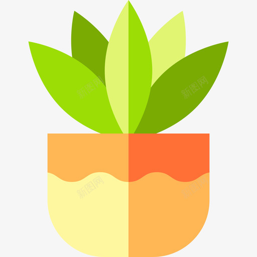 蕨类植物室内植物12平坦图标svg_新图网 https://ixintu.com 室内植物12 平坦 蕨类植物