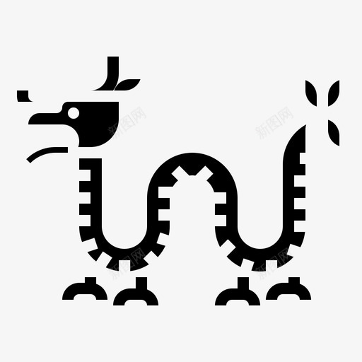 龙动物中国图标svg_新图网 https://ixintu.com 中国 中国固体 动物 旅行 神话 龙