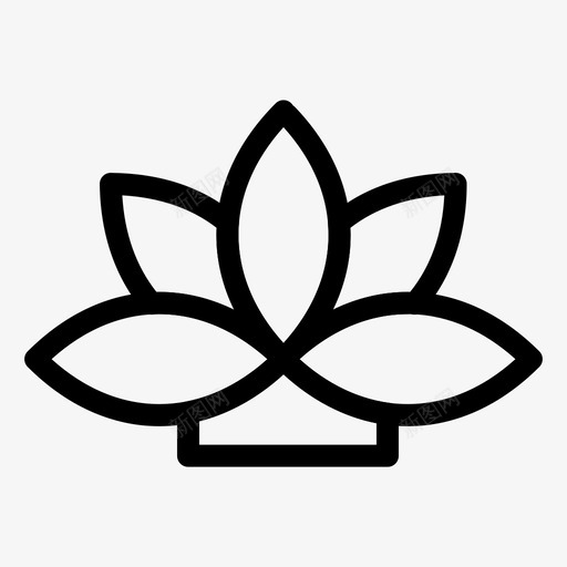 花印度莲花图标svg_新图网 https://ixintu.com 2月 v5 印度 收集 植物 界面 网络 莲花